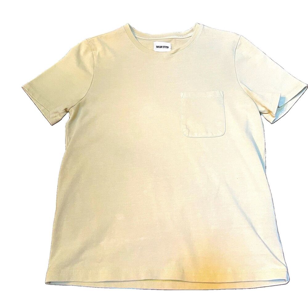 Taylor Stitch Heavy Bag Pocket Tee Yellow Men 38 S Earthcore Workwear Minimalist